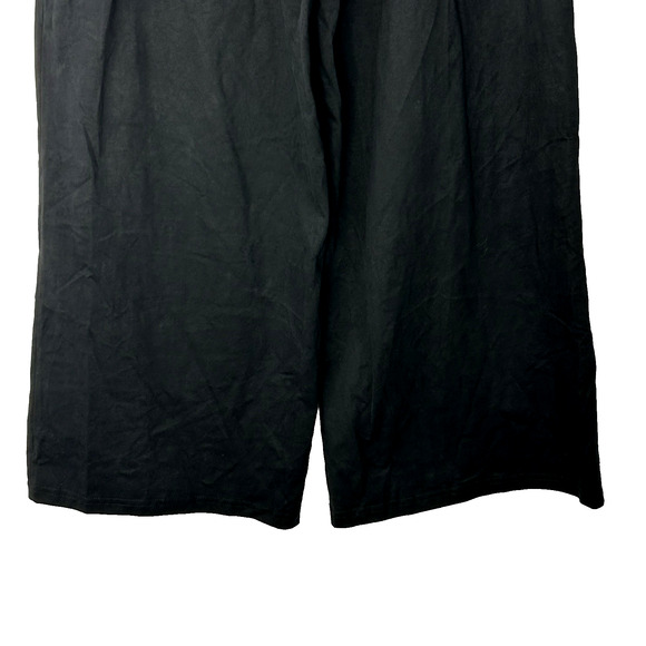 Cider Pants Womens Large Black Elastic Waist With Tie Wide Leg Trousers Palazzo - Picture 7 of 9